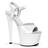 Pleaser - SKY309 Sandale à bride à la cheville, Pole dance chaussures - Chaussures de pole dance - Blanc Product image